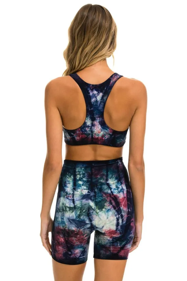 HAND DYED 6 INCH HIRISE BIKER SHORT 8211 TIE DYE MULTI Women Aviator Nation Shorts