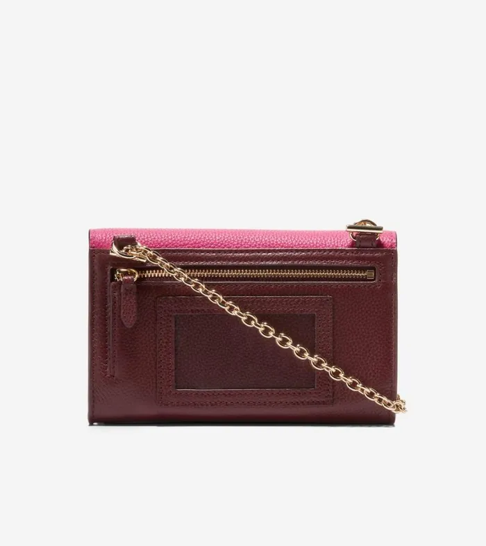 Handbags and Purses Women Cole Haan Oversized Closure Phone Case Bloodstonepink Yarrowivory