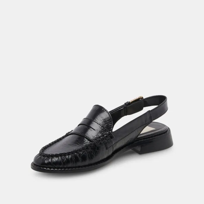 Hardi Loafers Midnight Crinkle Patent Women Dolce Vita Flats and Loafers