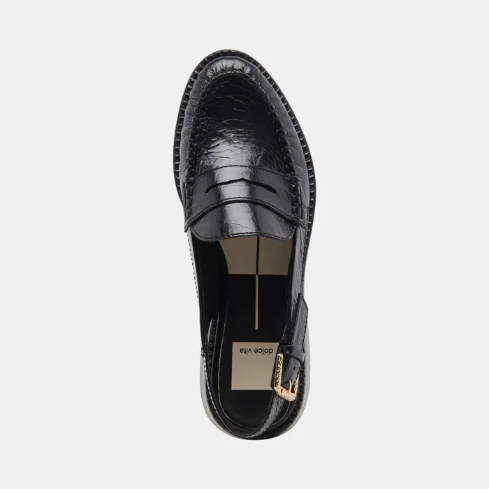 Hardi Loafers Midnight Crinkle Patent Women Dolce Vita Flats and Loafers