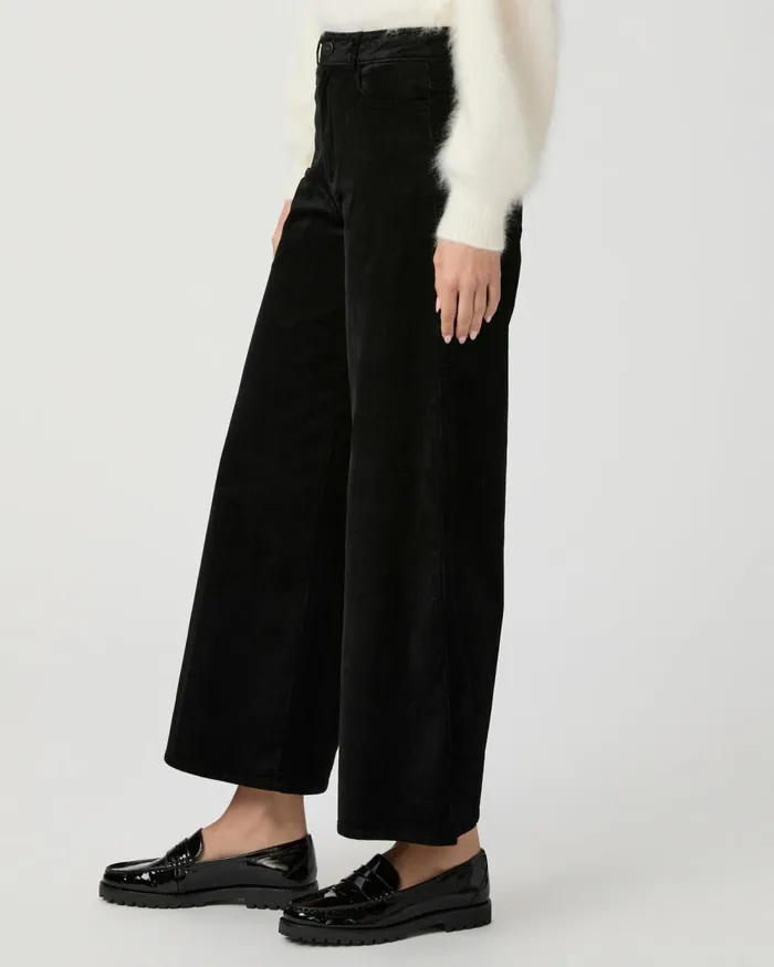 Harper Ankle Wide Leg Pant 8211 Black Velvet Corduroy Women PAIGE Pants Harper Ankle Wide Leg Pant 8211 Black Velvet Corduroy Women PAIGE Pants