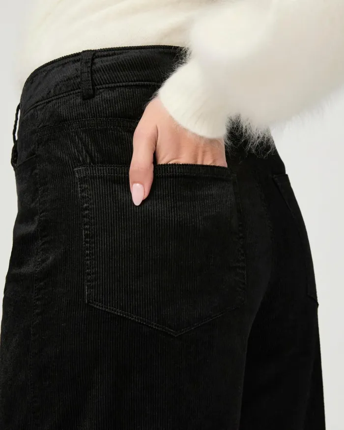 Harper Ankle Wide Leg Pant 8211 Black Velvet Corduroy Women PAIGE Pants Harper Ankle Wide Leg Pant 8211 Black Velvet Corduroy Women PAIGE Pants