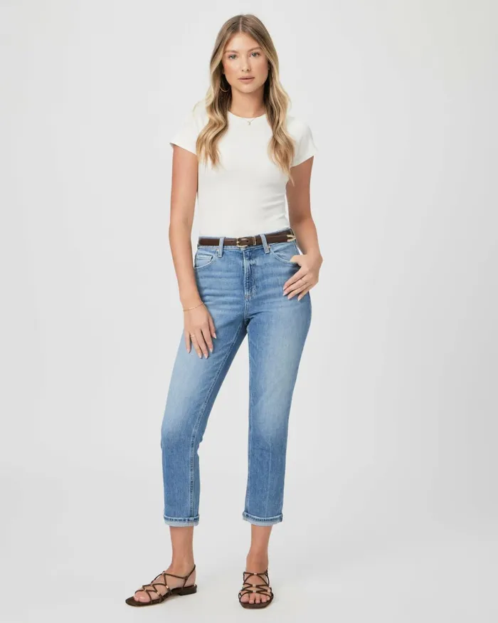 High Rise Brigitte Straight Jean 8211 Viva Women PAIGE Denim