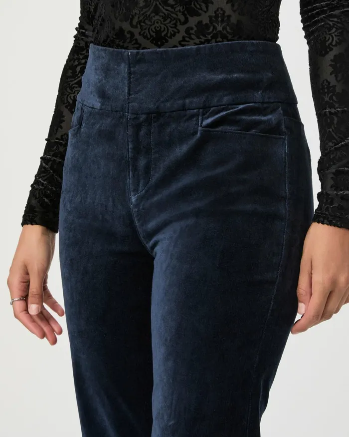 High Rise Lou Lou Flare Pant 8211 Deep Navy Velvet Women PAIGE Pants High Rise Lou Lou Flare Pant 8211 Deep Navy Velvet Women PAIGE Pants