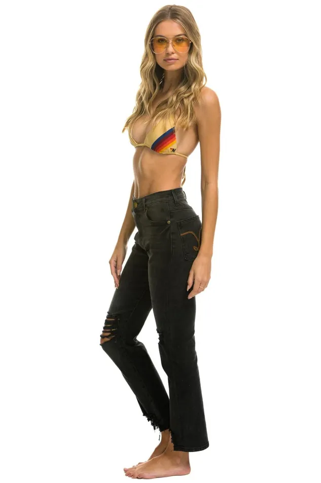 HIGH RISE SLIM BOOT JEAN 8211 VINTAGE BLACK Women Aviator Nation Denim