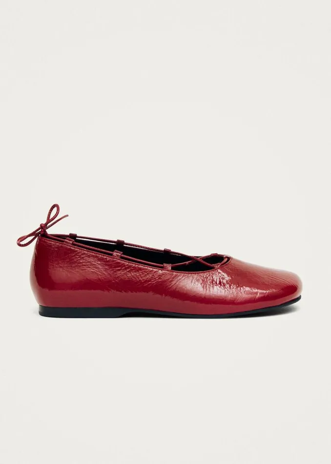 Hollis Onix Red Leather Ballet Flats Women ALOHAS Ballet Flats