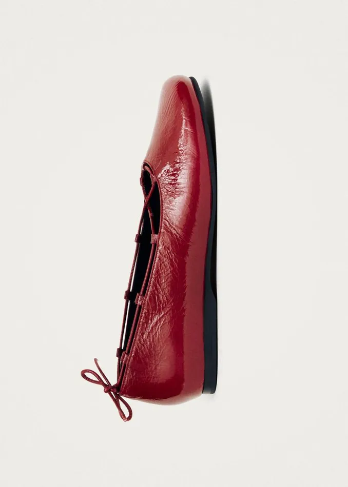 Hollis Onix Red Leather Ballet Flats Women ALOHAS Ballet Flats