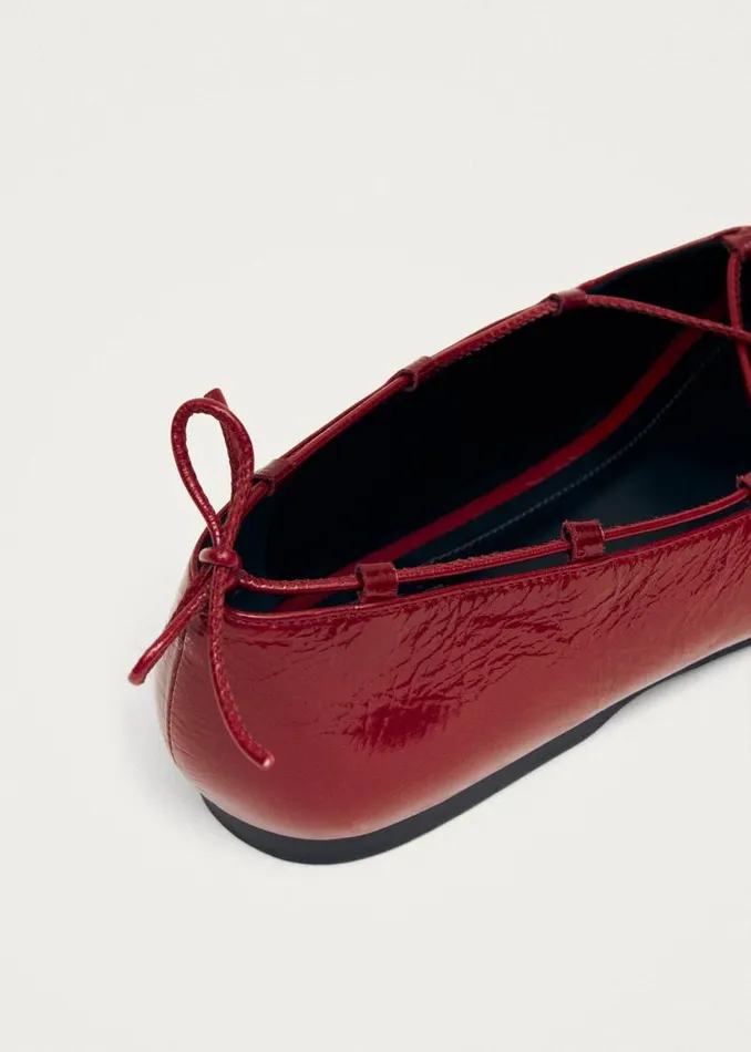 Hollis Onix Red Leather Ballet Flats Women ALOHAS Ballet Flats