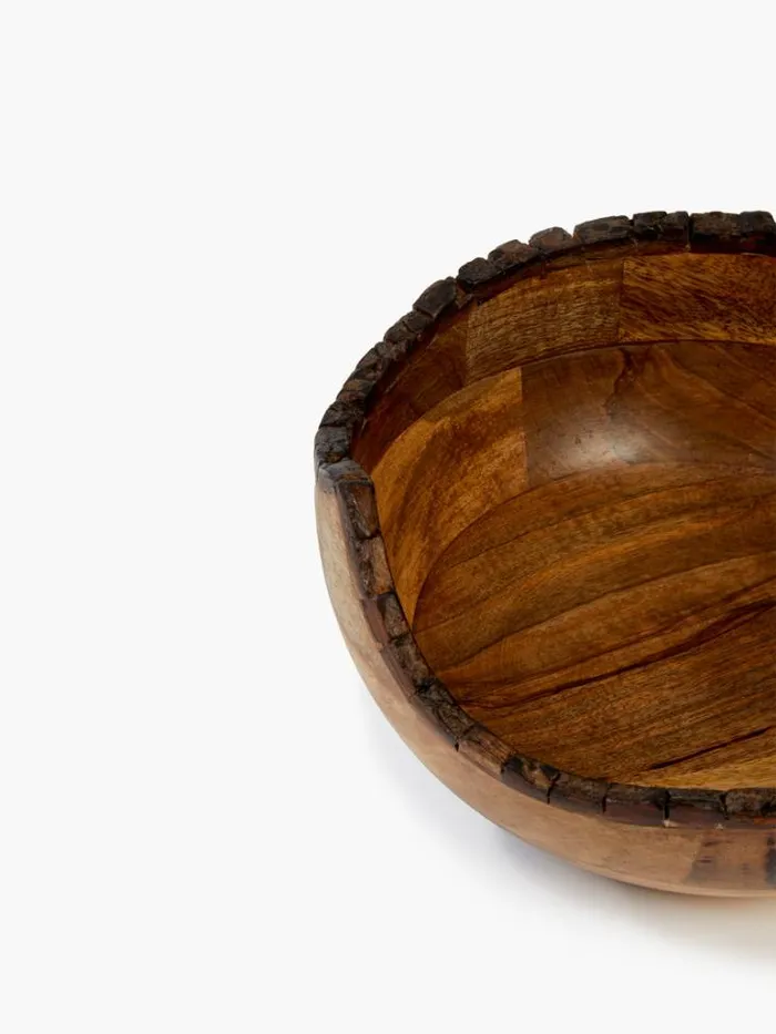 Home French Connection Home Accessories Dikita Mango Wood Bowl Natural