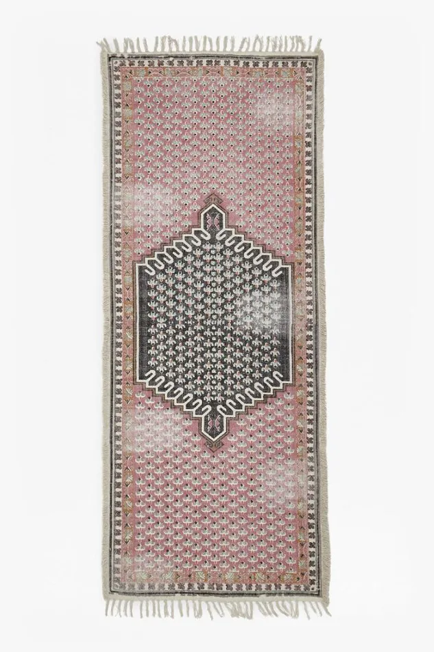 Home French Connection Rugs Poppy Field Runner Pinkgrey
