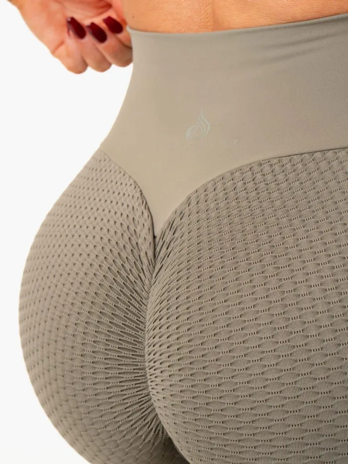 Honeycomb Scrunch Seamless Leggings 8211 Khaki Women Ryderwear Leggings