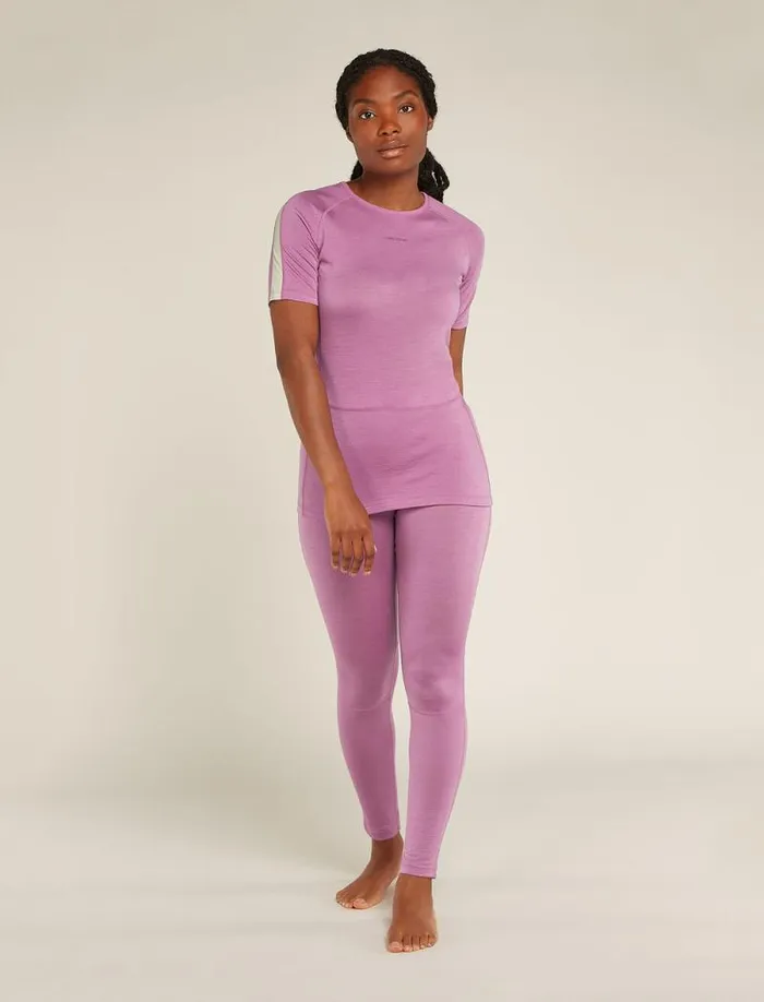 Icebreaker 125 ZoneKnit Short Sleeve Crewe Thermal Top Decoashen Women039s Base Layers Icebreaker 125 ZoneKnit Short Sleeve Crewe Thermal Top Decoashen Women039s Base Layers