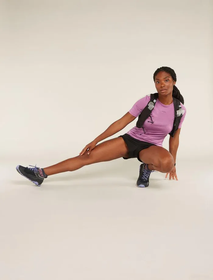 Icebreaker 125 ZoneKnit Short Sleeve Crewe Thermal Top Decoashen Women039s Base Layers Icebreaker 125 ZoneKnit Short Sleeve Crewe Thermal Top Decoashen Women039s Base Layers