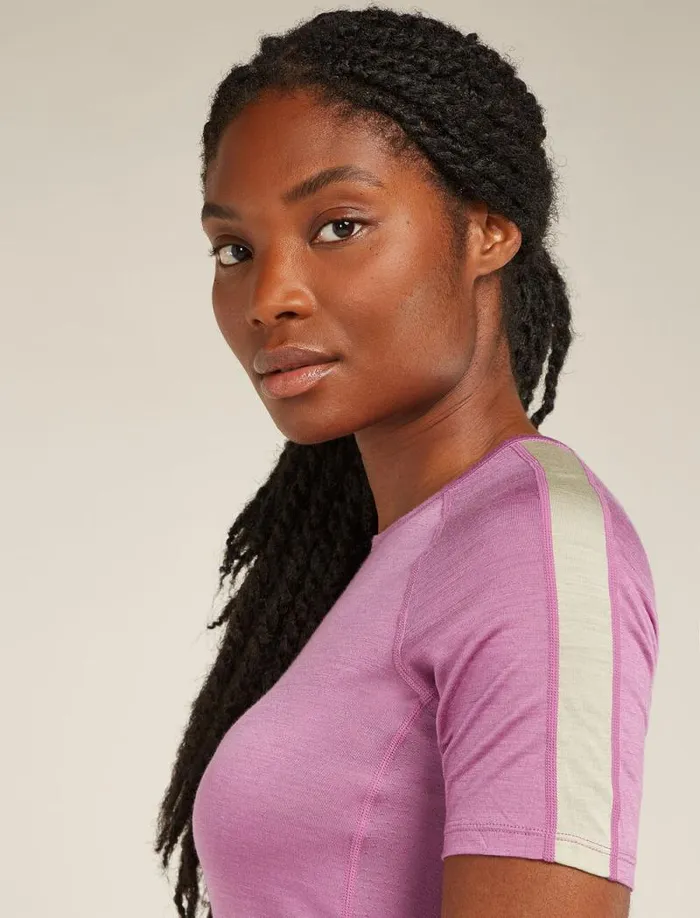 Icebreaker 125 ZoneKnit Short Sleeve Crewe Thermal Top Decoashen Women039s Base Layers Icebreaker 125 ZoneKnit Short Sleeve Crewe Thermal Top Decoashen Women039s Base Layers