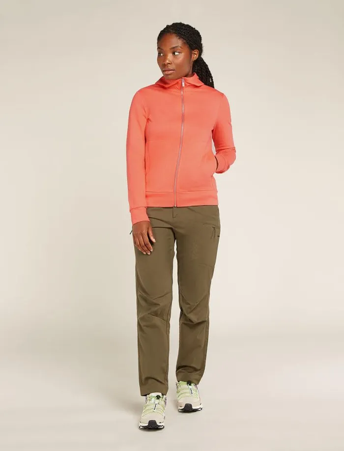 Icebreaker Central Classic Long Sleeve Zip Hoodie Tang Women039s Sweaters and Hoodies Icebreaker Central Classic Long Sleeve Zip Hoodie Tang Women039s Sweaters and Hoodies