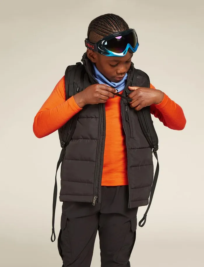 Icebreaker Kids039 Merino 200 Oasis Long Sleeve Crewe Thermal Top Blaze Kids039 Tops and Bottoms Icebreaker Kids039 Merino 200 Oasis Long Sleeve Crewe Thermal Top Blaze Kids039 Tops and Bottoms