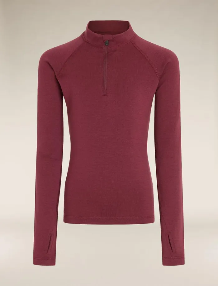 Icebreaker Kids039 Merino 260 Tech Long Sleeve Half Zip Thermal Top Port Kids039 Tops and Bottoms Icebreaker Kids039 Merino 260 Tech Long Sleeve Half Zip Thermal Top Port Kids039 Tops and Bottoms