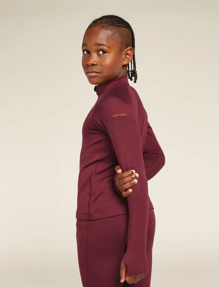 Icebreaker Kids039 Merino 260 Tech Long Sleeve Half Zip Thermal Top Port Kids039 Tops and Bottoms Icebreaker Kids039 Merino 260 Tech Long Sleeve Half Zip Thermal Top Port Kids039 Tops and Bottoms