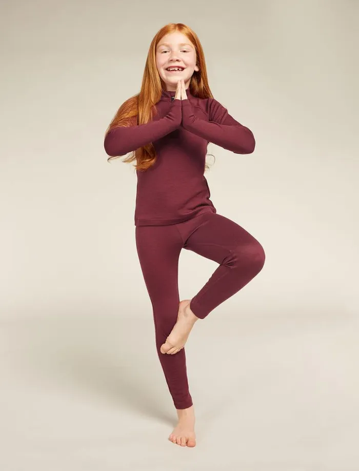 Icebreaker Kids039 Merino 260 Tech Long Sleeve Half Zip Thermal Top Port Kids039 Tops and Bottoms Icebreaker Kids039 Merino 260 Tech Long Sleeve Half Zip Thermal Top Port Kids039 Tops and Bottoms