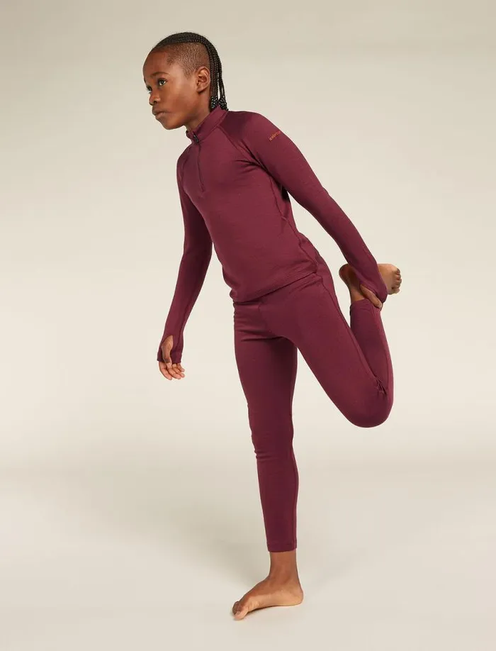 Icebreaker Kids039 Merino 260 Tech Long Sleeve Half Zip Thermal Top Port Kids039 Tops and Bottoms Icebreaker Kids039 Merino 260 Tech Long Sleeve Half Zip Thermal Top Port Kids039 Tops and Bottoms