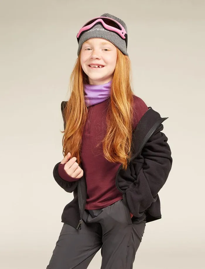 Icebreaker Kids039 Merino 260 Tech Long Sleeve Half Zip Thermal Top Port Kids039 Tops and Bottoms Icebreaker Kids039 Merino 260 Tech Long Sleeve Half Zip Thermal Top Port Kids039 Tops and Bottoms