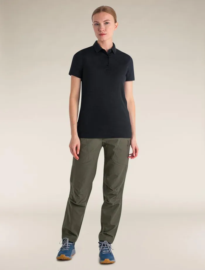 Icebreaker Merino 150 Tech Lite Short Sleeve Polo Black Women039s Tshirts and Tanks Icebreaker Merino 150 Tech Lite Short Sleeve Polo Black Women039s Tshirts and Tanks