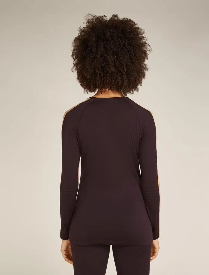 Icebreaker Merino 200 Sonebula Long Sleeve Crewe Thermal Top Bittersweetcedar Women039s Base Layers Icebreaker Merino 200 Sonebula Long Sleeve Crewe Thermal Top Bittersweetcedar Women039s Base Layers