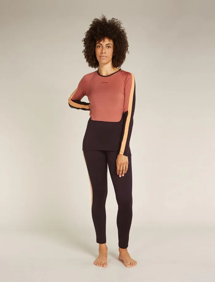 Icebreaker Merino 200 Sonebula Long Sleeve Crewe Thermal Top Bittersweetcedar Women039s Base Layers Icebreaker Merino 200 Sonebula Long Sleeve Crewe Thermal Top Bittersweetcedar Women039s Base Layers