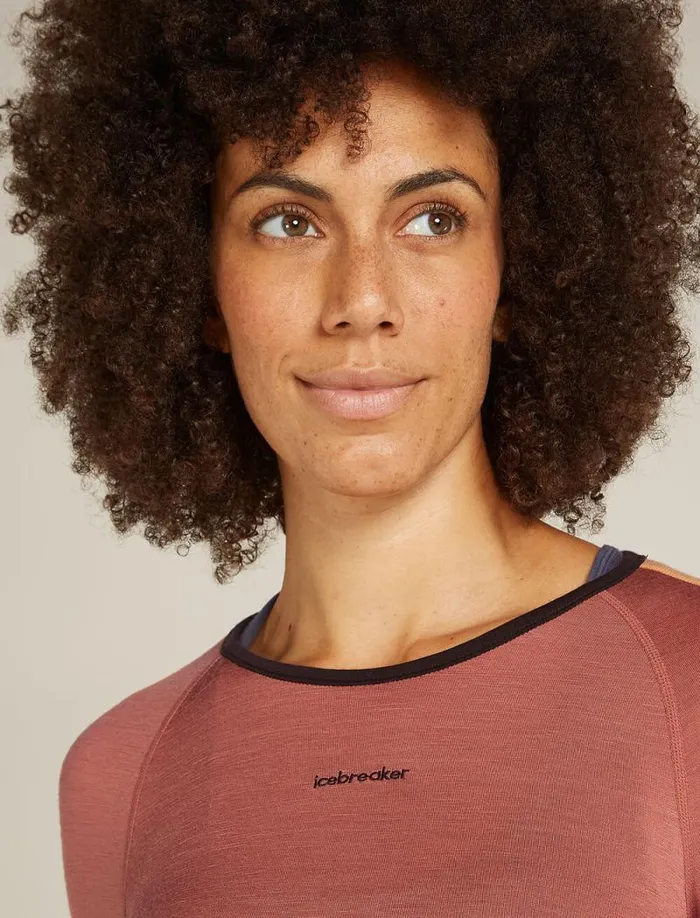 Icebreaker Merino 200 Sonebula Long Sleeve Crewe Thermal Top Bittersweetcedar Women039s Base Layers Icebreaker Merino 200 Sonebula Long Sleeve Crewe Thermal Top Bittersweetcedar Women039s Base Layers