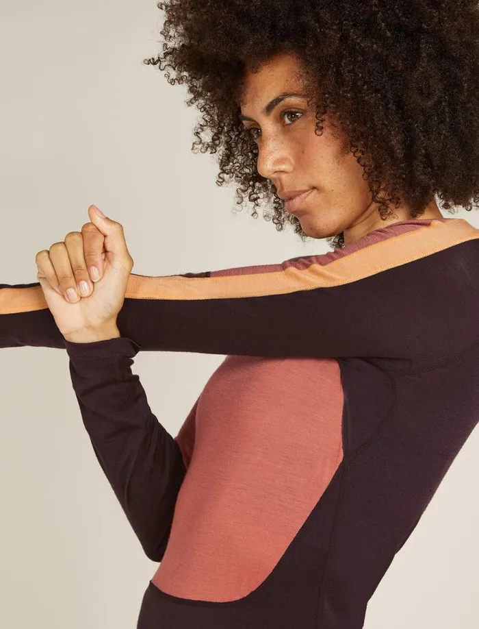 Icebreaker Merino 200 Sonebula Long Sleeve Crewe Thermal Top Bittersweetcedar Women039s Base Layers Icebreaker Merino 200 Sonebula Long Sleeve Crewe Thermal Top Bittersweetcedar Women039s Base Layers