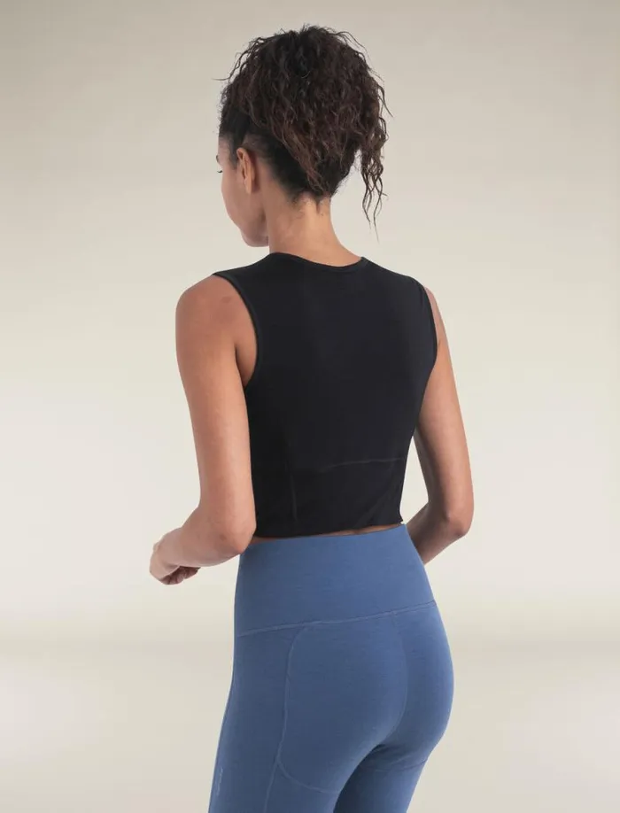 Icebreaker Merino Blend 125 ZoneKnit Energy Wind Cropped BraTank Black Women039s Tshirts and Tanks Icebreaker Merino Blend 125 ZoneKnit Energy Wind Cropped BraTank Black Women039s Tshirts and Tanks