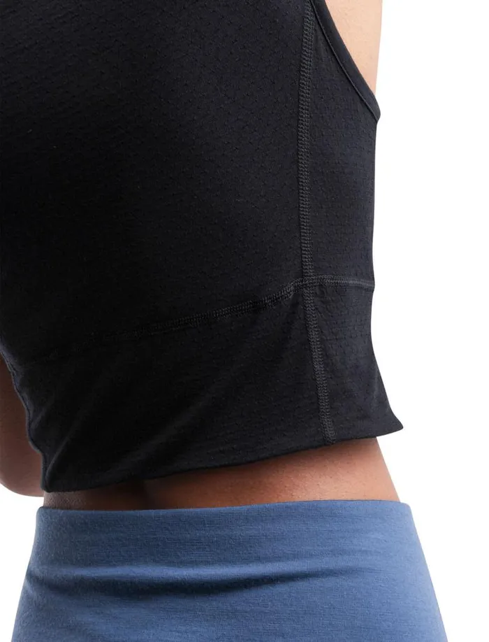 Icebreaker Merino Blend 125 ZoneKnit Energy Wind Cropped BraTank Black Women039s Tshirts and Tanks Icebreaker Merino Blend 125 ZoneKnit Energy Wind Cropped BraTank Black Women039s Tshirts and Tanks