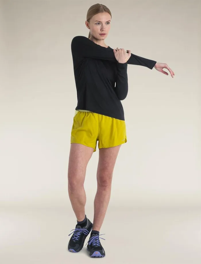 Icebreaker Merino Blend 125 ZoneKnit Energy Wind Long Sleeve TShirt Black Women039s Long Sleeve Tops Icebreaker Merino Blend 125 ZoneKnit Energy Wind Long Sleeve TShirt Black Women039s Long Sleeve Tops