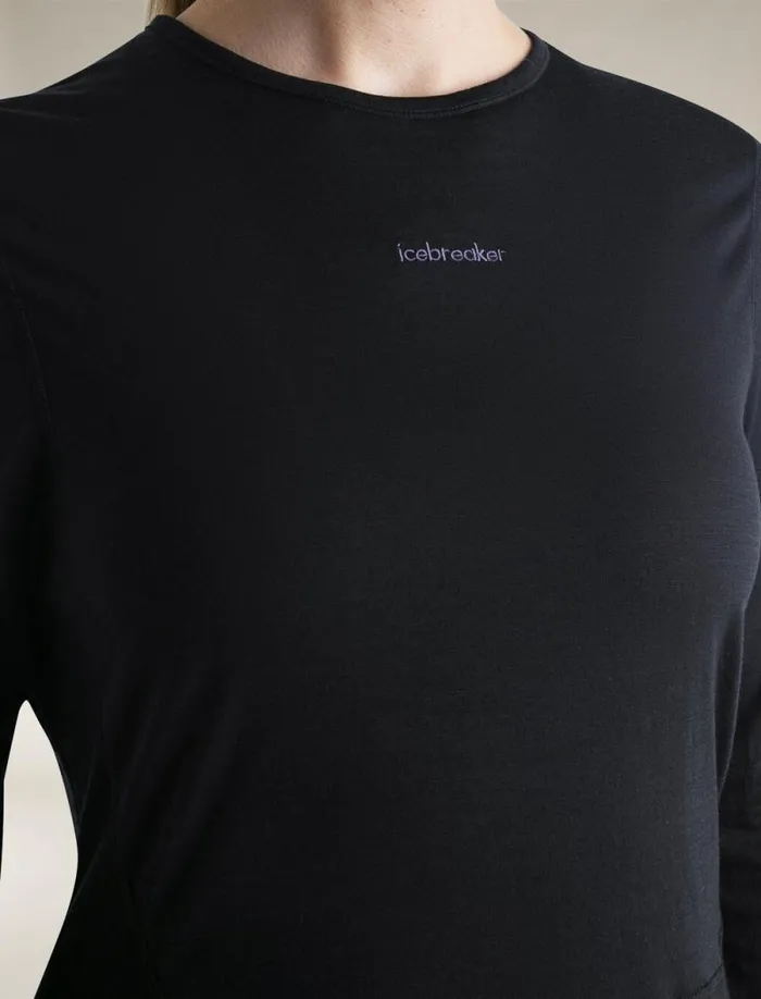 Icebreaker Merino Blend 125 ZoneKnit Energy Wind Long Sleeve TShirt Black Women039s Long Sleeve Tops Icebreaker Merino Blend 125 ZoneKnit Energy Wind Long Sleeve TShirt Black Women039s Long Sleeve Tops