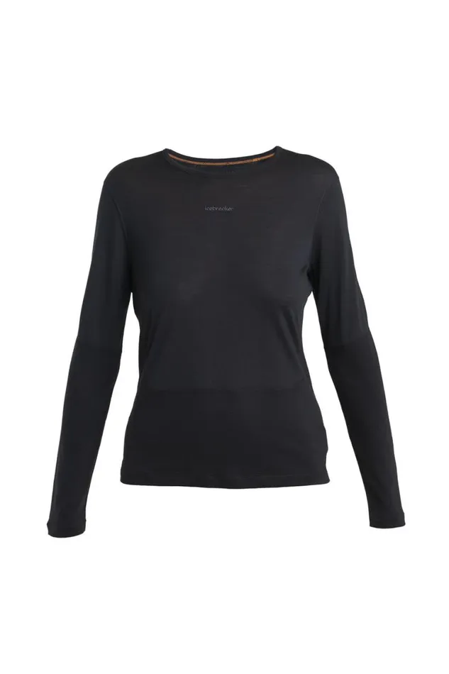 Icebreaker Merino Blend 125 ZoneKnit Energy Wind Long Sleeve TShirt Black Women039s Long Sleeve Tops Icebreaker Merino Blend 125 ZoneKnit Energy Wind Long Sleeve TShirt Black Women039s Long Sleeve Tops