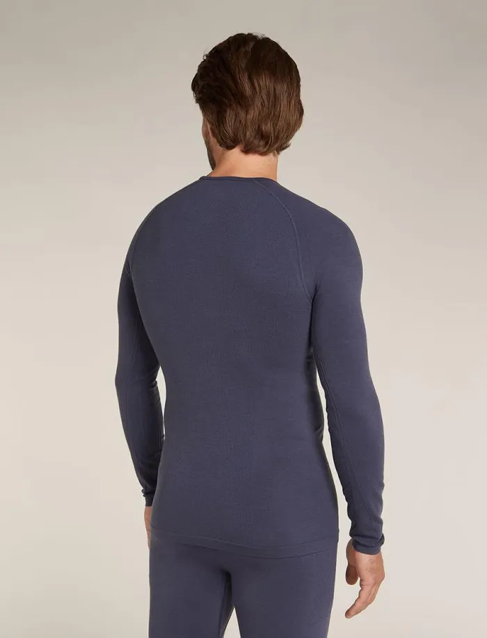 Icebreaker Merino Blend 260 ZoneKnit Seamless Long Sleeve Crewe Thermal Top Graphite Men039s Base Layers Icebreaker Merino Blend 260 ZoneKnit Seamless Long Sleeve Crewe Thermal Top Graphite Men039s Base Layers