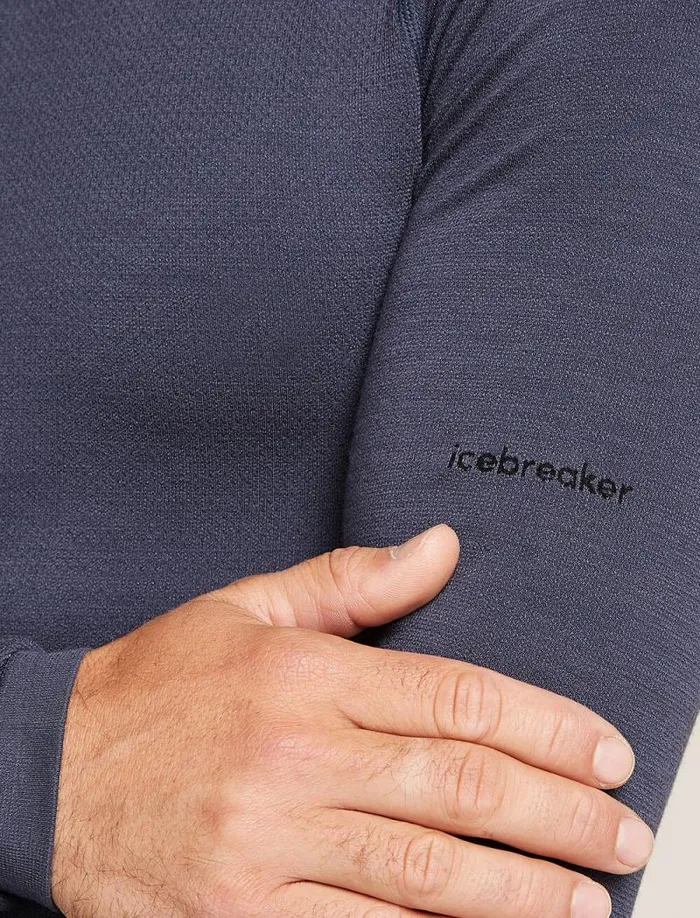 Icebreaker Merino Blend 260 ZoneKnit Seamless Long Sleeve Crewe Thermal Top Graphite Men039s Base Layers Icebreaker Merino Blend 260 ZoneKnit Seamless Long Sleeve Crewe Thermal Top Graphite Men039s Base Layers