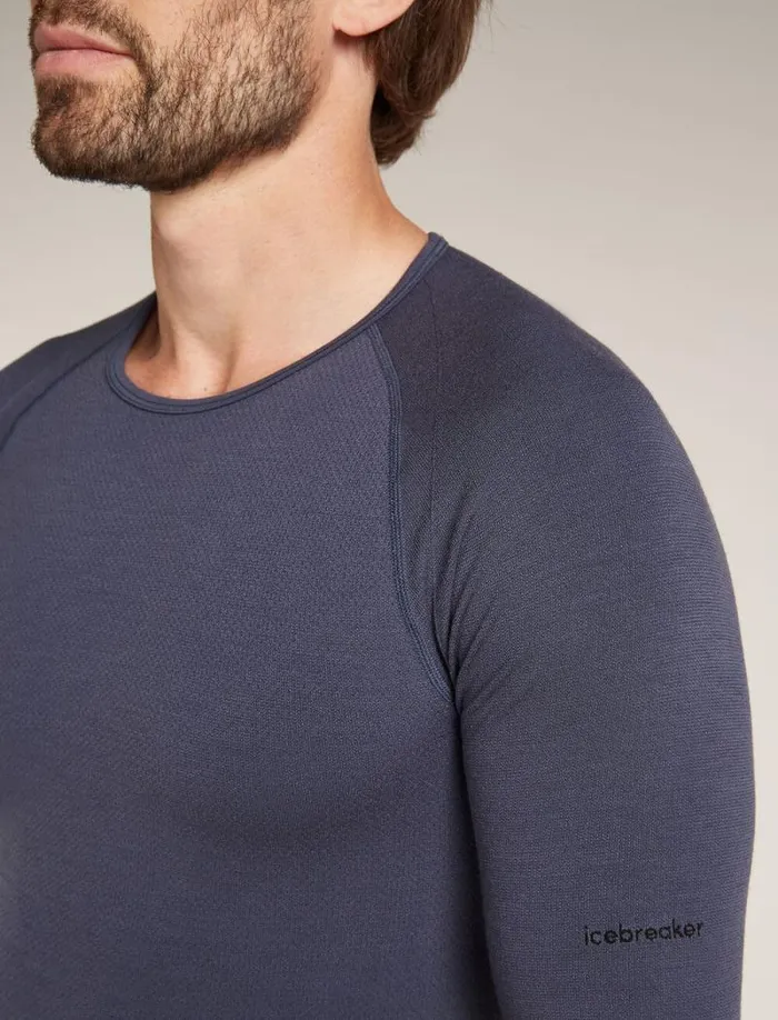 Icebreaker Merino Blend 260 ZoneKnit Seamless Long Sleeve Crewe Thermal Top Graphite Men039s Base Layers Icebreaker Merino Blend 260 ZoneKnit Seamless Long Sleeve Crewe Thermal Top Graphite Men039s Base Layers