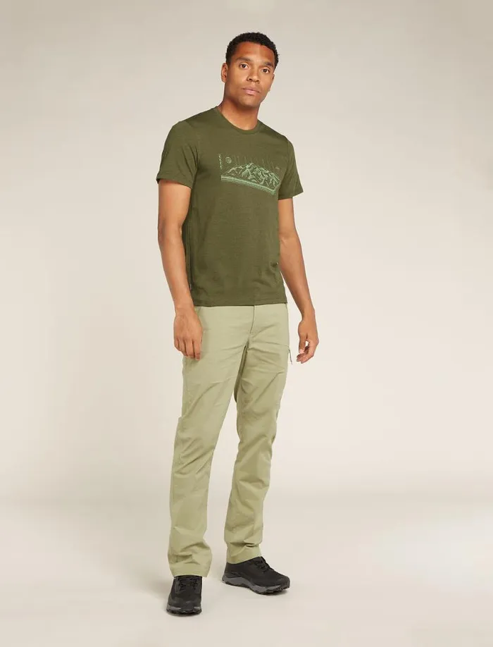 Icebreaker Merino Blend Central Classic Short Sleeve TShirt Alps 3D Loden Men039s Tshirts and Tanks Icebreaker Merino Blend Central Classic Short Sleeve TShirt Alps 3D Loden Men039s Tshirts and Tanks