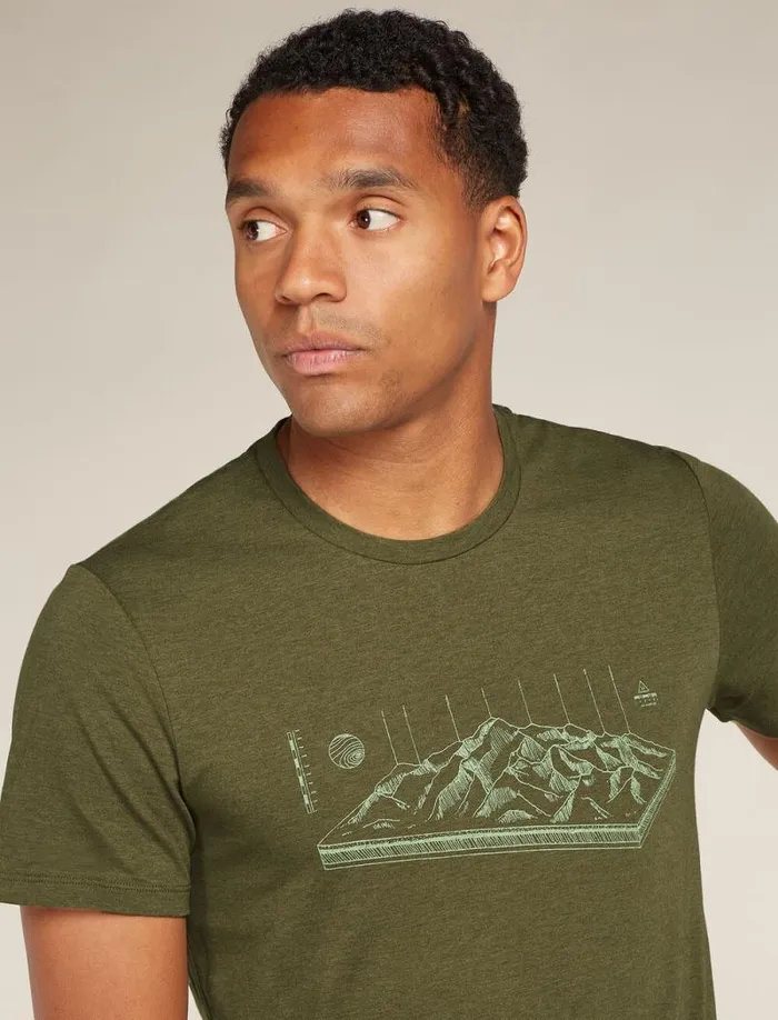 Icebreaker Merino Blend Central Classic Short Sleeve TShirt Alps 3D Loden Men039s Tshirts and Tanks Icebreaker Merino Blend Central Classic Short Sleeve TShirt Alps 3D Loden Men039s Tshirts and Tanks