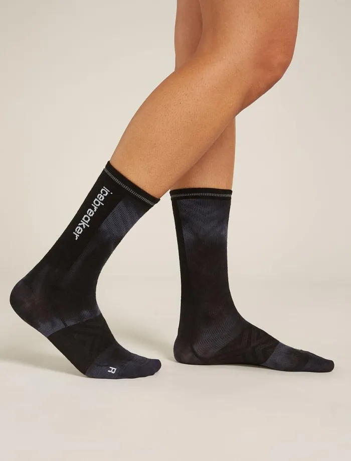 Icebreaker Merino Blend Run Ultralight Crew Socks Cloud Dye Graphiteblack Women039s Socks Icebreaker Merino Blend Run Ultralight Crew Socks Cloud Dye Graphiteblack Women039s Socks