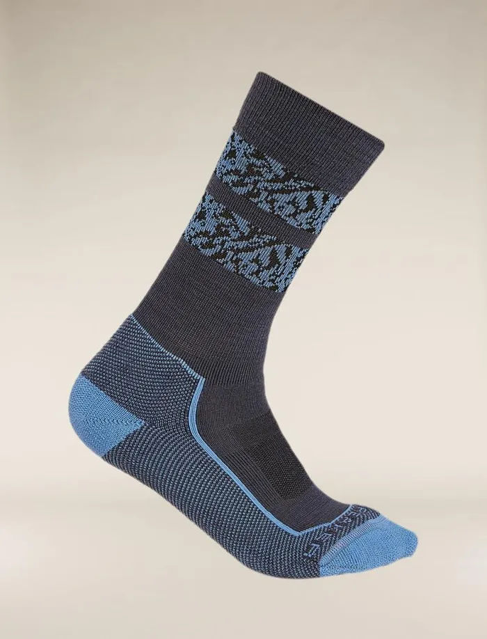 Icebreaker Merino Hike Light Crew Socks Natural Summit Graphitebaja Women039s Socks