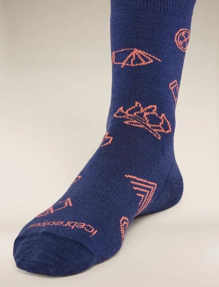 Icebreaker Merino Lifestyle Ultralight Crew Socks Camp Essential Royal Navytang Women039s Socks Icebreaker Merino Lifestyle Ultralight Crew Socks Camp Essential Royal Navytang Women039s Socks