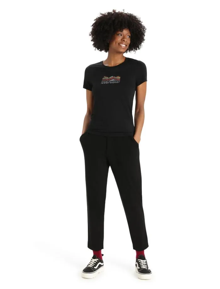 Icebreaker Merino Tech Lite II Short Sleeve TShirt Mountain Geology Black Women039s Tshirts and Tanks Icebreaker Merino Tech Lite II Short Sleeve TShirt Mountain Geology Black Women039s Tshirts and Tanks