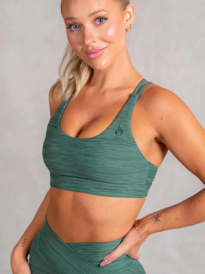 Icon Scoop Neck Sports Bra 8211 Fern Marl Women Ryderwear Sports Bras