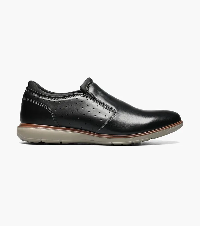 Ignight Plain Toe Slip On Black Men Florsheim Casual Shoes