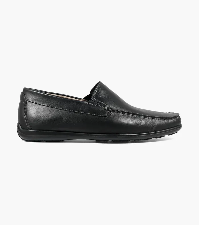 Intrepid Moc Toe Venetian Driver Black Men Florsheim Casual Shoes