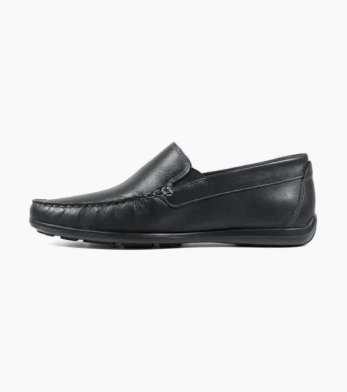 Intrepid Moc Toe Venetian Driver Black Men Florsheim Casual Shoes