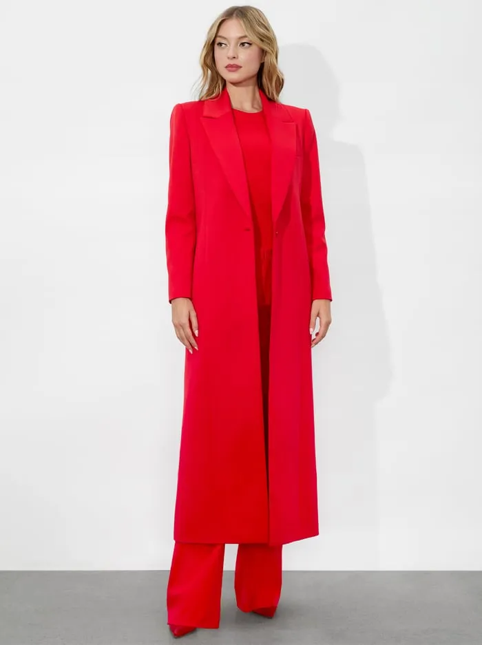 Jackets Coats Women Alice Olivia Colley Long Blazer Bright Ruby