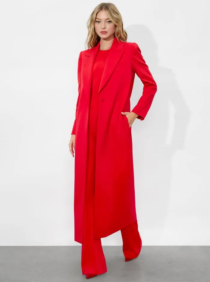 Jackets Coats Women Alice Olivia Colley Long Blazer Bright Ruby